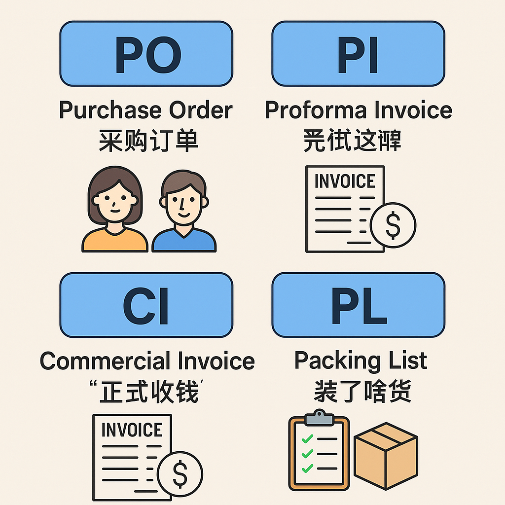 外贸人日常打交道最多的 PL、PO、PI、CI!到底啥意思